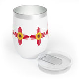 New Mexico Zia Sunflower Chill Wine Tumbler