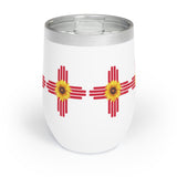 New Mexico Zia Sunflower Chill Wine Tumbler