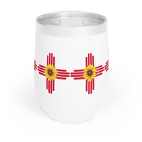 New Mexico Zia Sunflower Chill Wine Tumbler