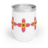 New Mexico Zia Sunflower Chill Wine Tumbler